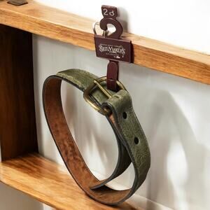 Nocona Boot Company Bootmakers Collection New Men's 28 Gray Green Leather Belt